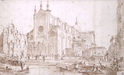 Campo San Zanipolo in Venedig von Francesco Guardi